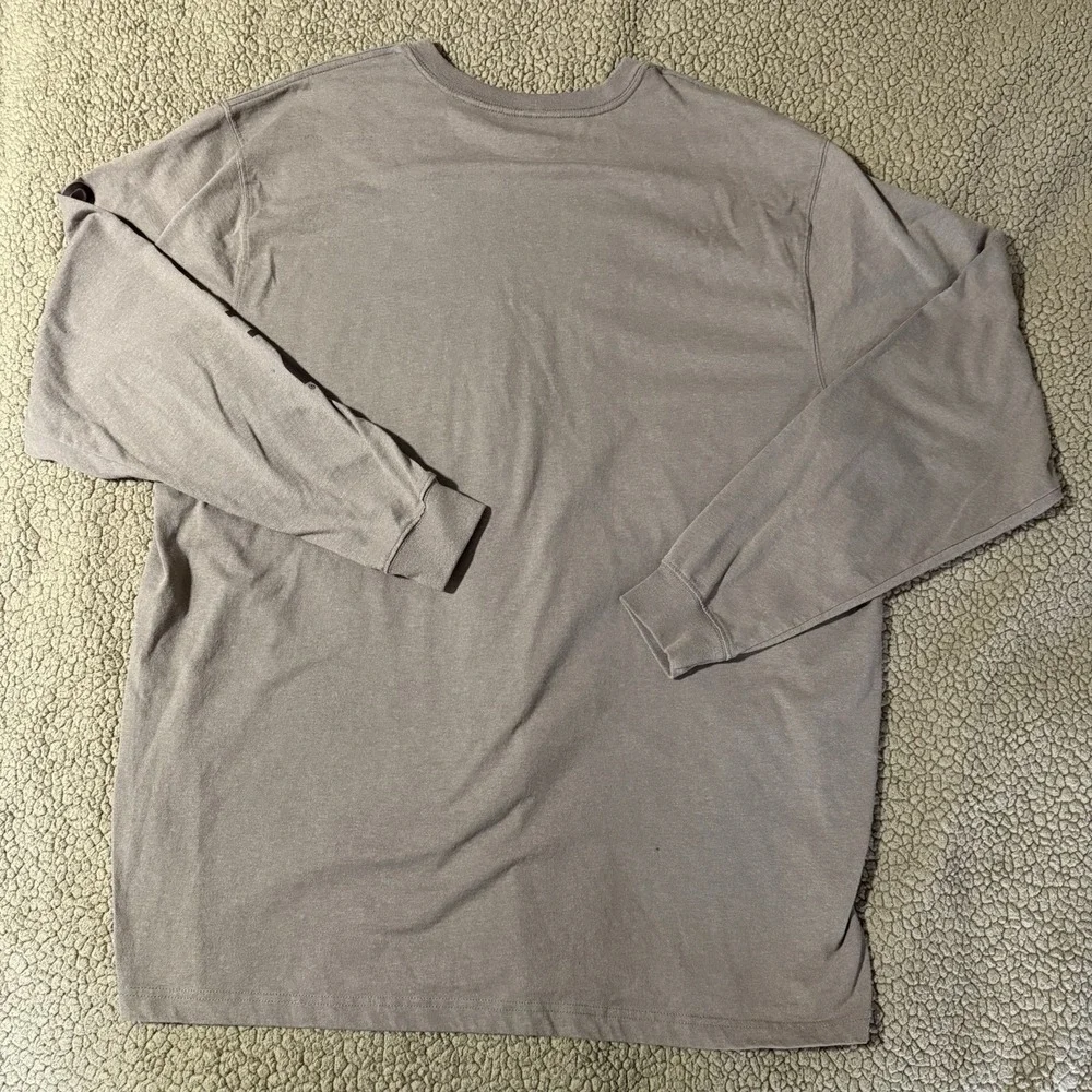 Carhartt DEARBORN LOOSE LS LOGO T-SHIRT 2XLT - Tan Color Men's